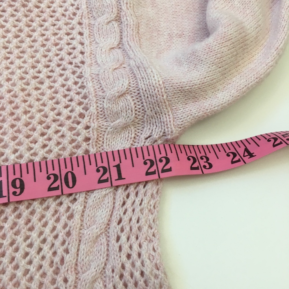 American Eagle Cable Knit Pink Ombré Sweater M - Picture 12 of 13